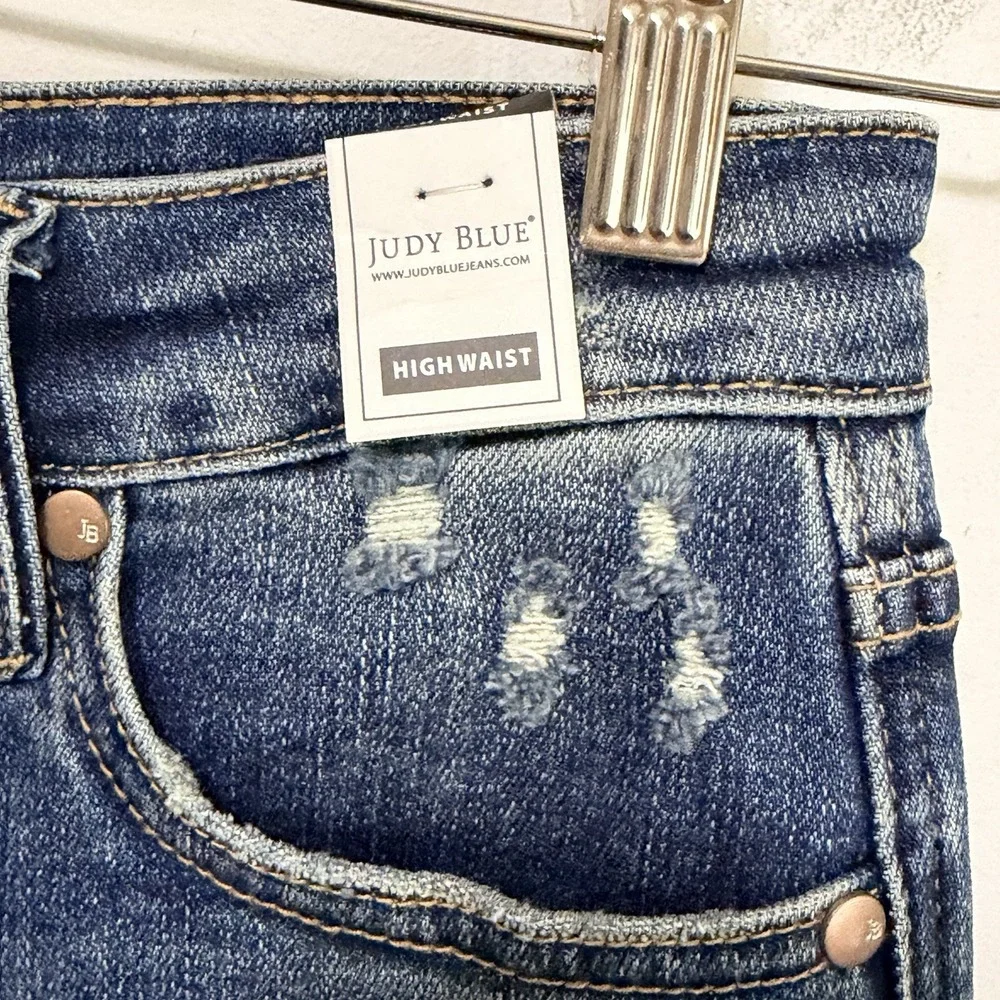 Judy Blue High Waist Slim Fit Jeans 5 / 27 JB88776DK Dark Blue Casual Trendy NEW